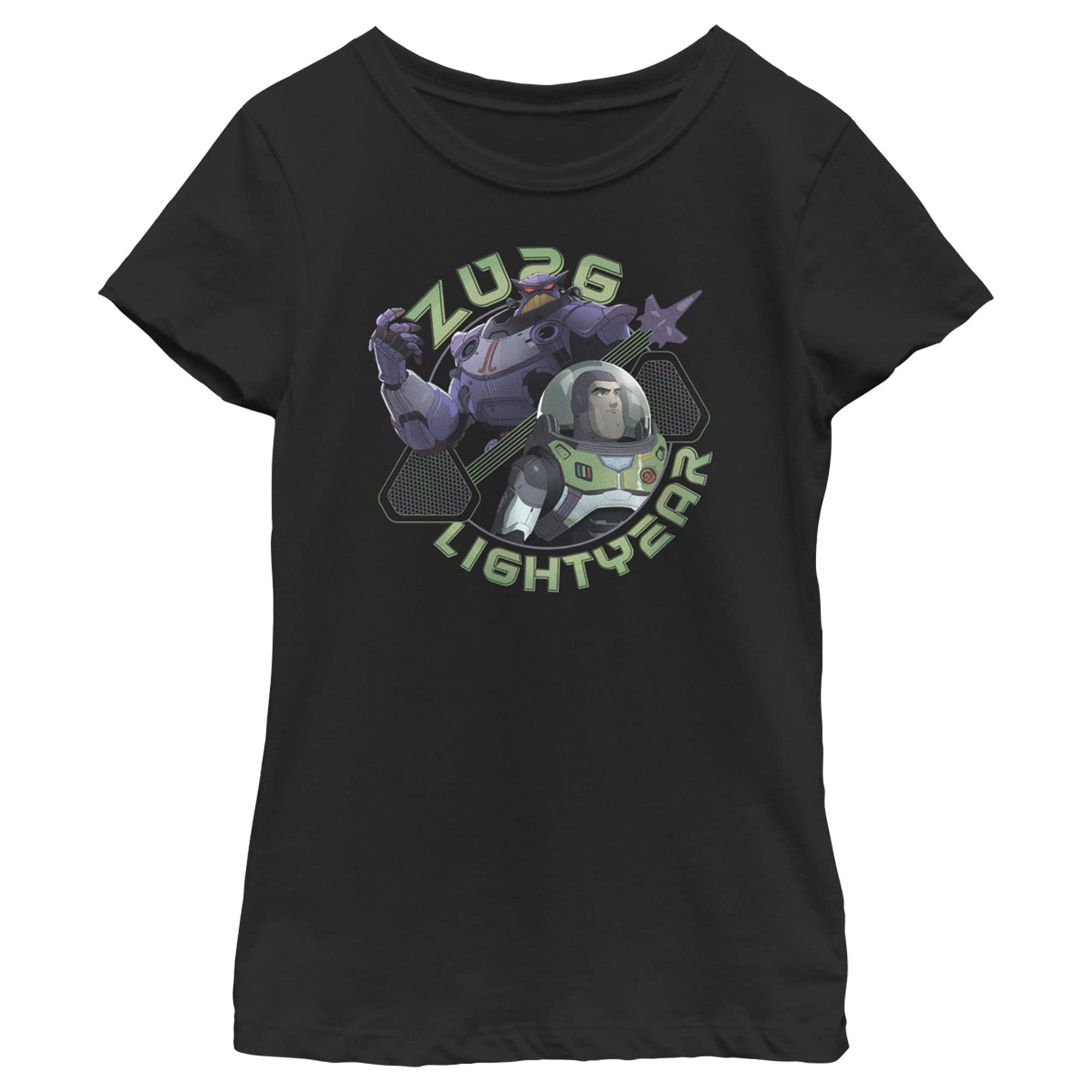 Pixar Lightyear Two Sides Mädchen-T-Shirt, kurzärmelig