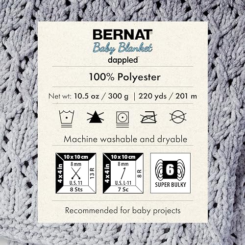 Image of Bernat Baby Blanket Dappled Ever After Pink Yarn of 300g /10.5oz - Polyester - 6 Super Bulky - 220 Yards - Knitting /Crochet (Pack of 24)