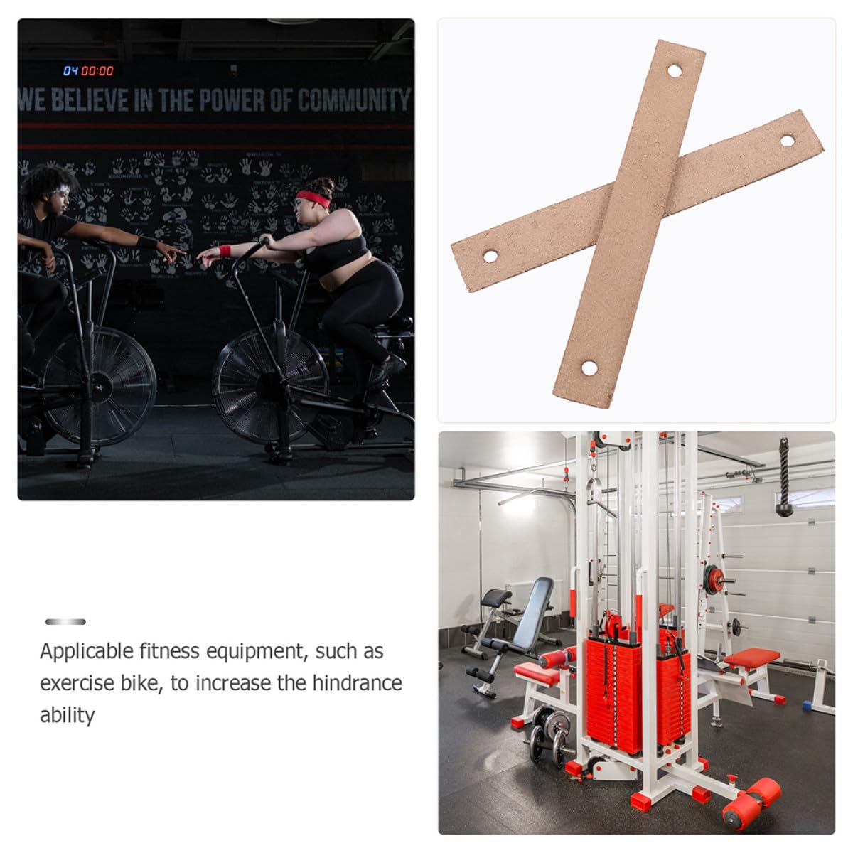 BESPORTBLE Kit di 5 Blocchi Freno Resistenti Allusura Facili da Montare Pastiglie per Cyclette 3 Pezzi*5