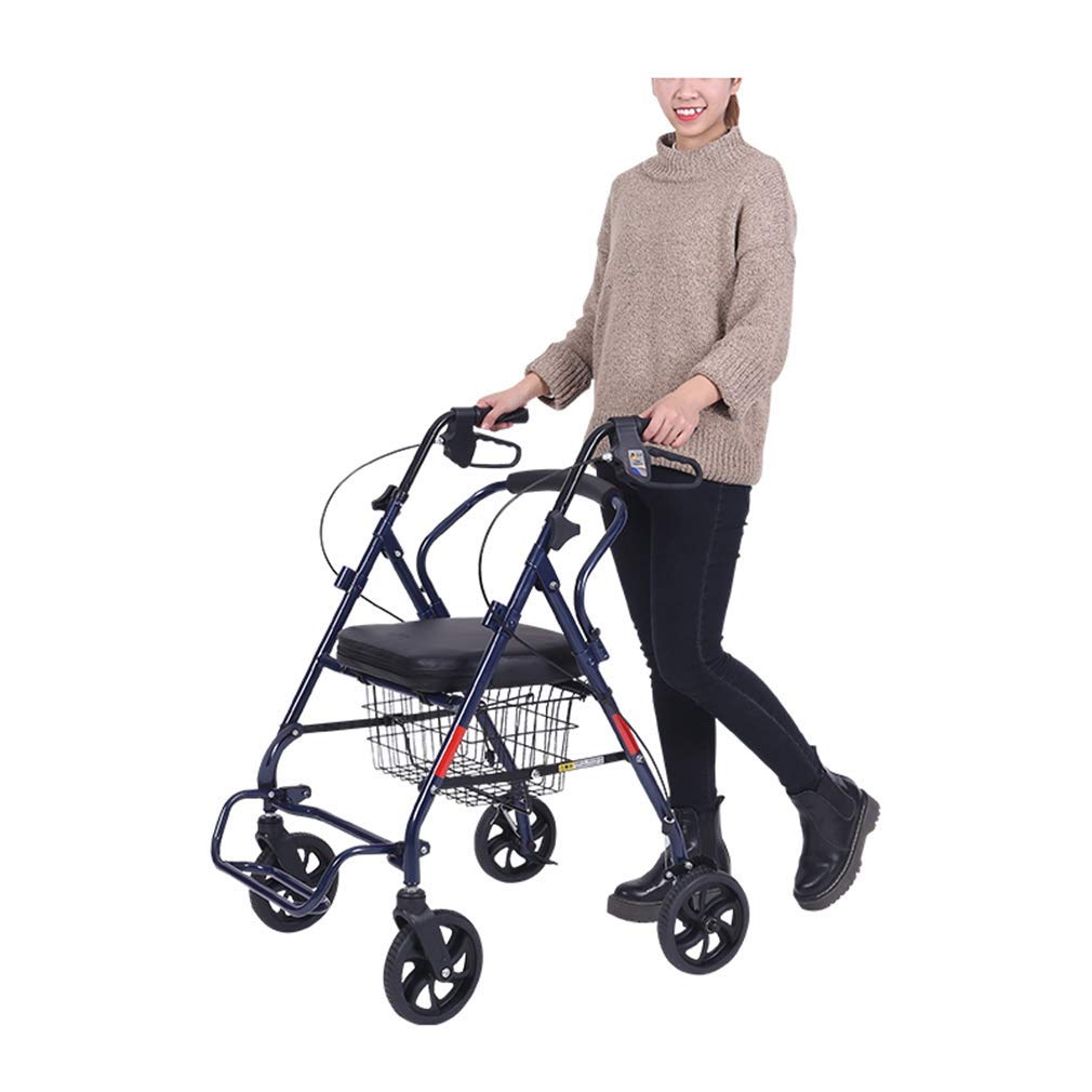 Rollator Walker, pomoc do chodzenia, super lekki aluminium, mobilny przenośny chodzik Rollator z 4 kołami dla seniorów Interesting