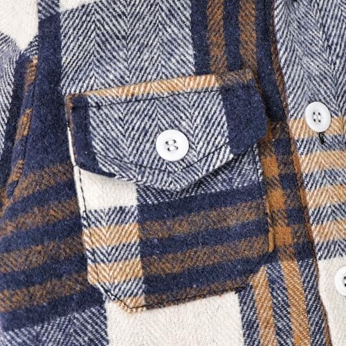 Image of Toddler Baby Boy Fall Winter Clothes Long Sleeve Plaid Hooded Sweatshirt Ripped Holes Jeans Set 1-5 Years Old