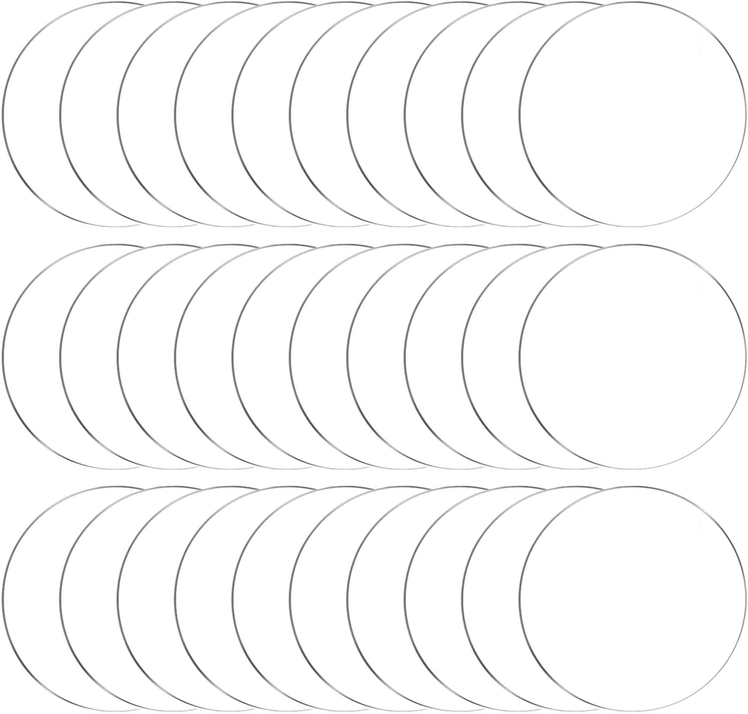 30 Pieces Clear Acrylic Discs 4 Inch Clear Acrylic Circle
