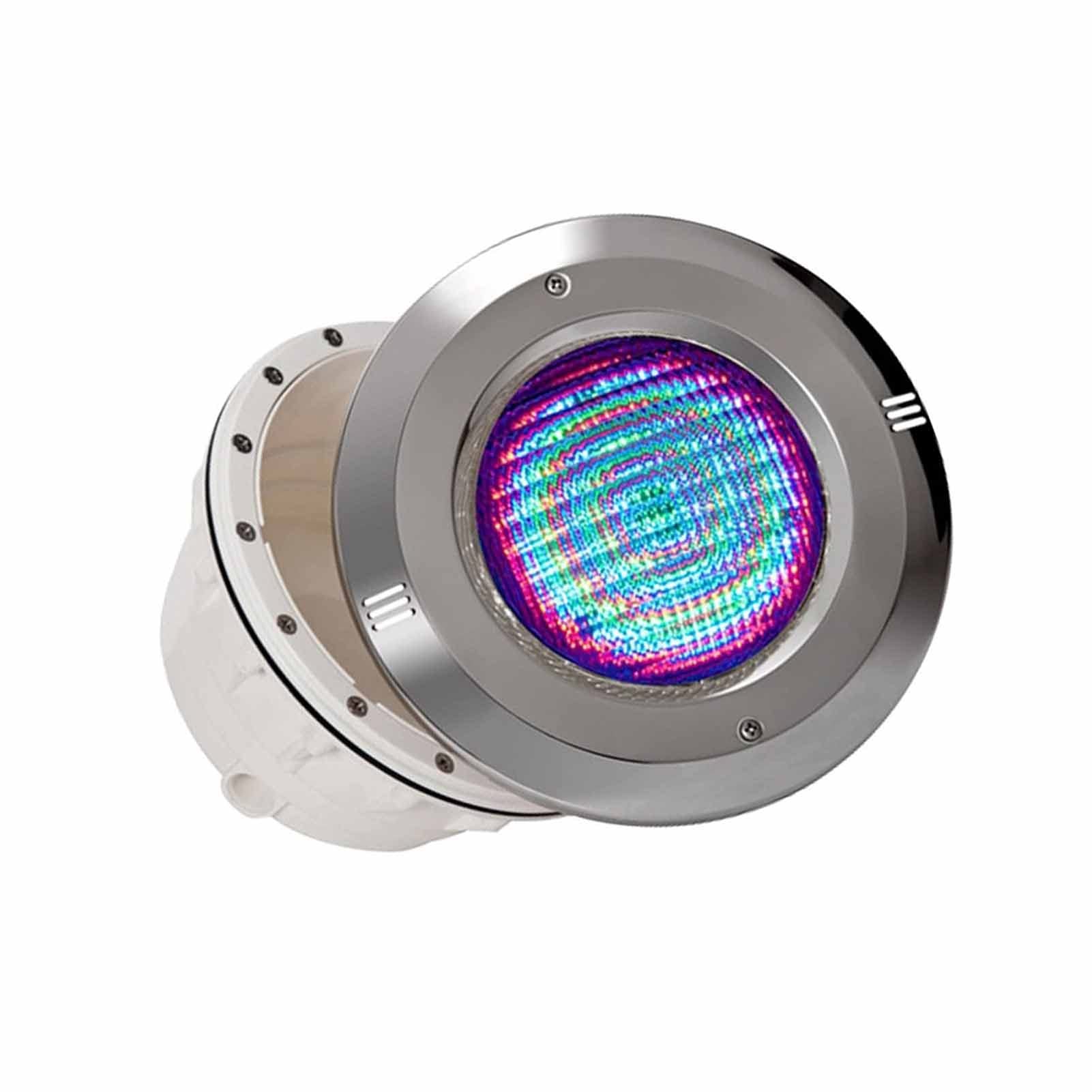 Eingebettet Pool Scheinwerfer - Ringbrunnenlicht, IP68 Wasserdicht Led Poolscheinwerfer Mit Nische PAR56 Edelstahlmaterial 12V AC Versenkte Unterwasserlampe Für Schwimmbad(RGB+remote Control,24W)