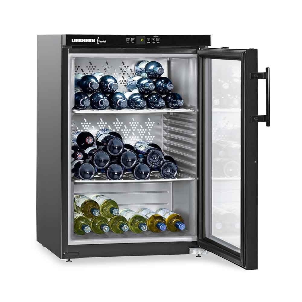 Liebherr LIEBHERR Bodega WKb 1812 Vinothek Kühlschrank für Wein, 1 Temperaturbereich 66 Flaschen, 89 x 60 x 61,3 cm, Schwarz