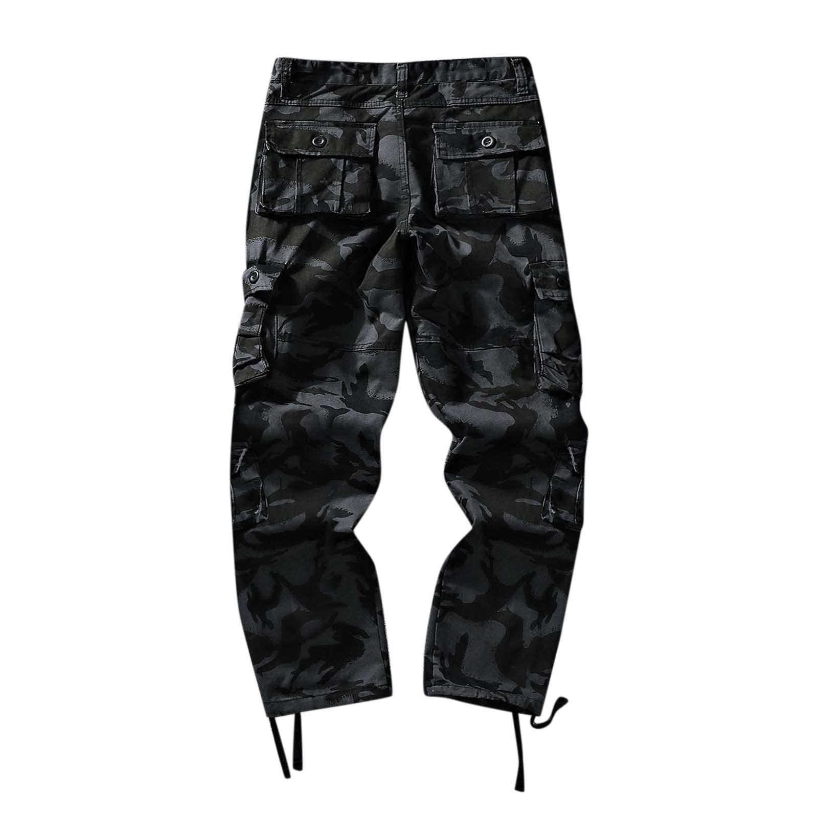 YRxUIAI Pantalon cargo camouflage pour homme - Ample, durable, robuste, léger - Plusieurs poches