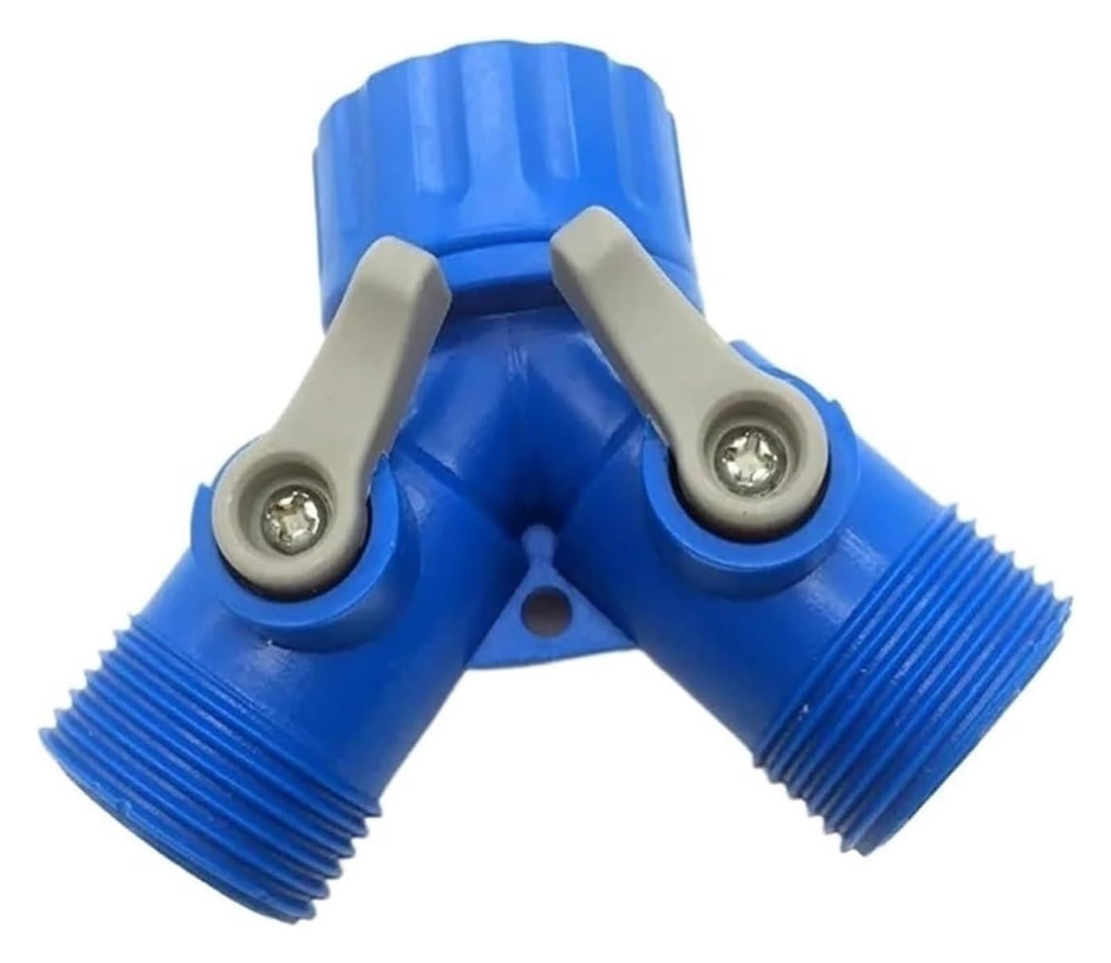 Divisor para Grifo de Manguera de jardín, Azul 5 Piezas Y Adaptador de Grifo Conector Manguera Doble Control bidireccional for G3/4 Pulgadas