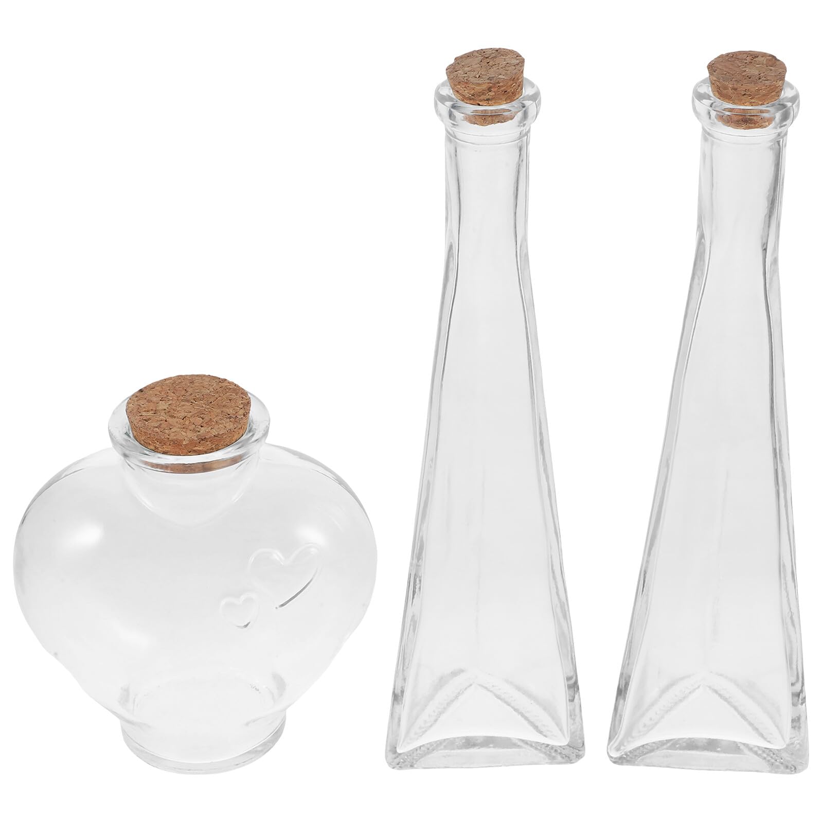 Bouteille en verre cérémonie du sable mariage et bocaux à vœux décoratifs avec bouchon liège