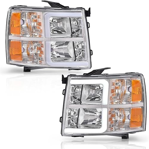 Miniatura 8 de G-PLUS Conjunto de faros, compatible con Chevy Silverado 2007 2008 2009 2010 2011 2012 2013 2014 Chevy Silverado parachoques faro, lente