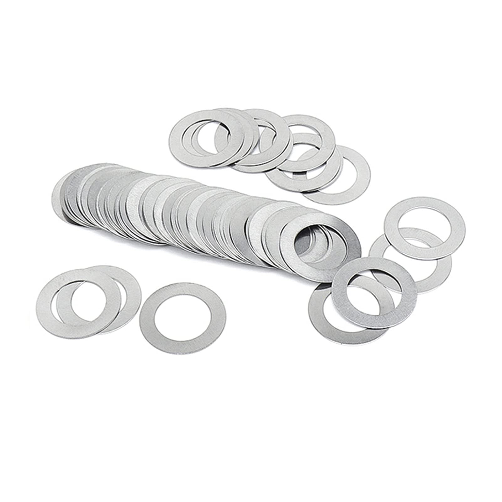 ZZSRJ 500 Stücke M3 M4 M5 M6 M7 M8 DIN988 304 Edelstahl Slim Flat Waschmaschine einstellen Abstandshalter -Sortiment Kit Set Box (Color : Thick 0.3mm)