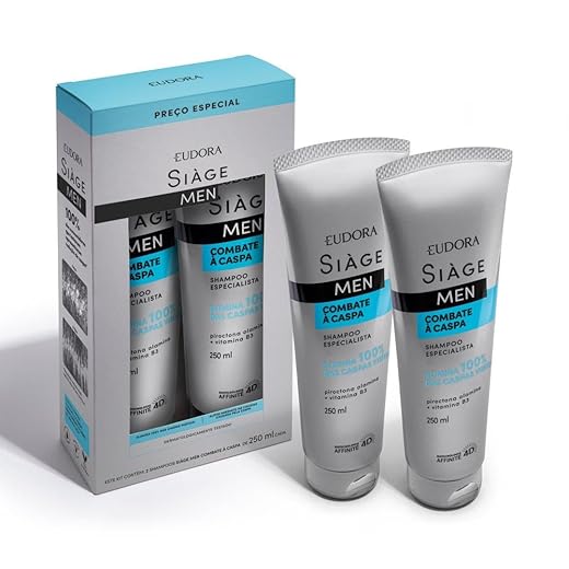 Eudora Siàge Men Kit Shampoo Combate à Caspa 250ml (2 itens)