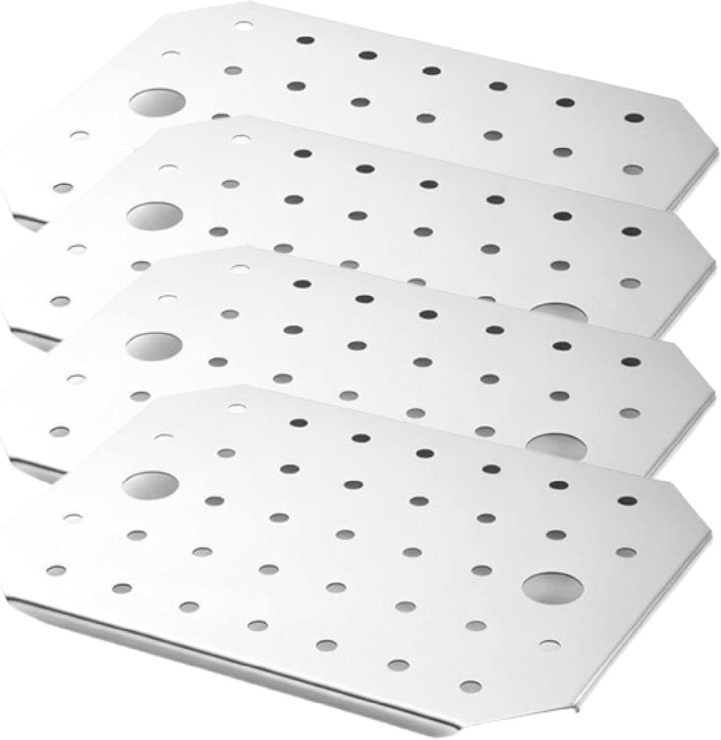 Stainless Steel Steam Table Pan False Bottoms – Hotel Pan Inserts with Drain Holes, Available in 1/4, 1/2, and Full Size | Keeps Food Elevated & Prevents Sogginess (4, Full Size (16.8 inch Long))