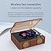 2500mAh CD Player Portable, Retro CD Bluetooth Player with Dual Speakers for Home/Car, Wood Boombox Rechargeable Player with Remote Control,USB Type-c,Support CD/CD-R/CD-RW/MP3,Headphone Jack(Brown)
