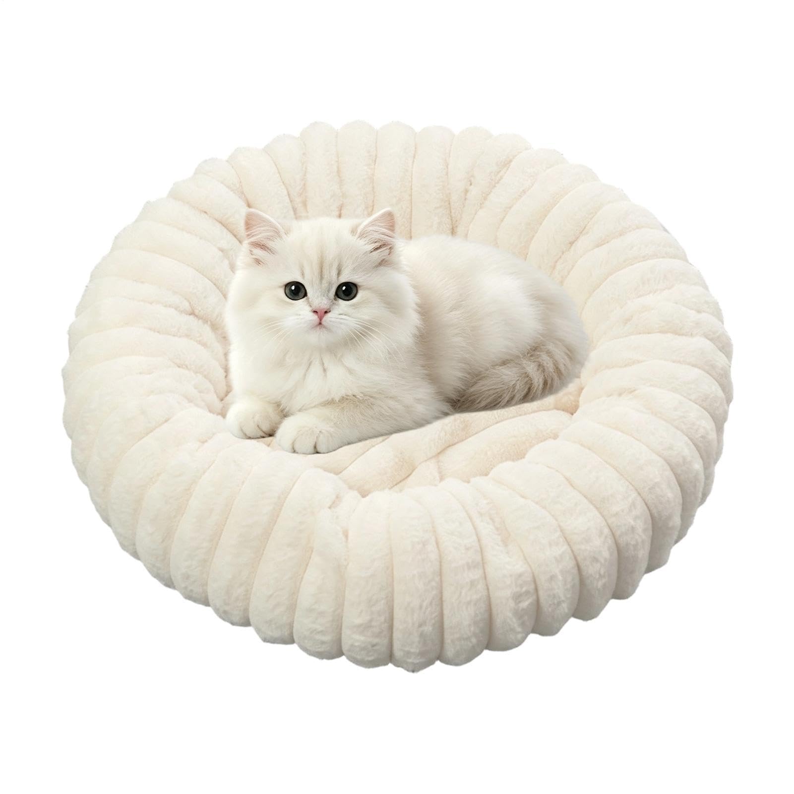Cat Bed Non-Slip Washable Soft Aesthetic Round Pet Supplies For Home