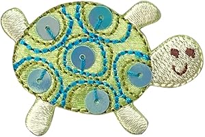 Sparkling Sea Turtle Embellishment: Sequined Treasure for Creative Souls