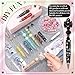 Tondiamo 15 Pcs Glitter Beadable Pens Full Rhinestone Fancy Pens for Beads DIY Diamond Beaded Pen Kit Cute Journalling Ballpoint Fun Bling Ballpoint for DIY Craft Making(AB Colored Diamonds)
