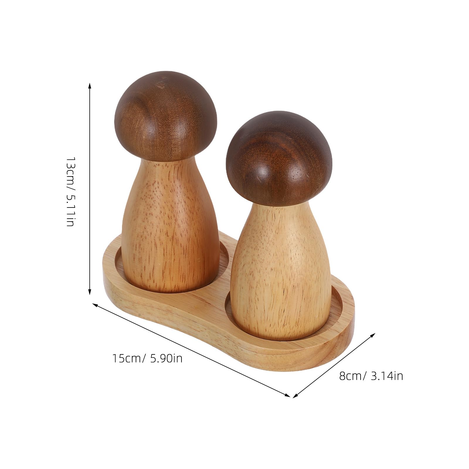 Ciieeo Pfeffermühle in Pilzform Manuell mit Verstellbarem Mahlwerk für Salz und Pfeffer für Küche und Esstisch 6X5cm