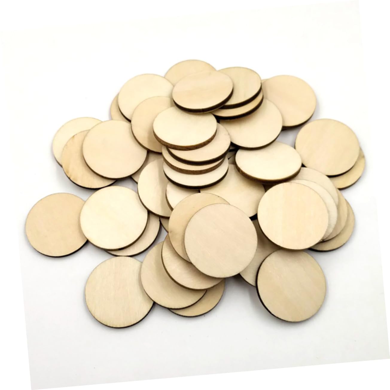 SEWACC 400stücke Unbearbeitete Runde Holzscheiben Bastelmaterial Für Projekte Hochzeits Und Weihnachtsdekoration Glatte Oberfläche Für Malen Und Gravieren