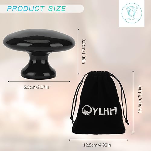 Miniatura 5 de QYLHH Juego de 4 piedras de masaje caliente de hongos naturales Bian Warm Rocks Kit para Facial SPA5.2.0x1.4 in