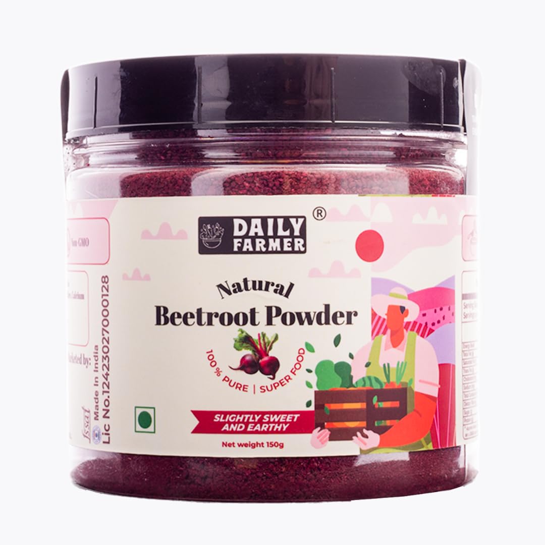 Daily Farmer Gourmet Beetroot Powder 150g | Energy Booster | For Face, Lips and Hair | Natural Superfood | Improves Blood Flow and enhances performance | Anti-oxidant rich (Pack of 1) (B0CC5BRL8M) Amazon Price History, Amazon Price Tracker