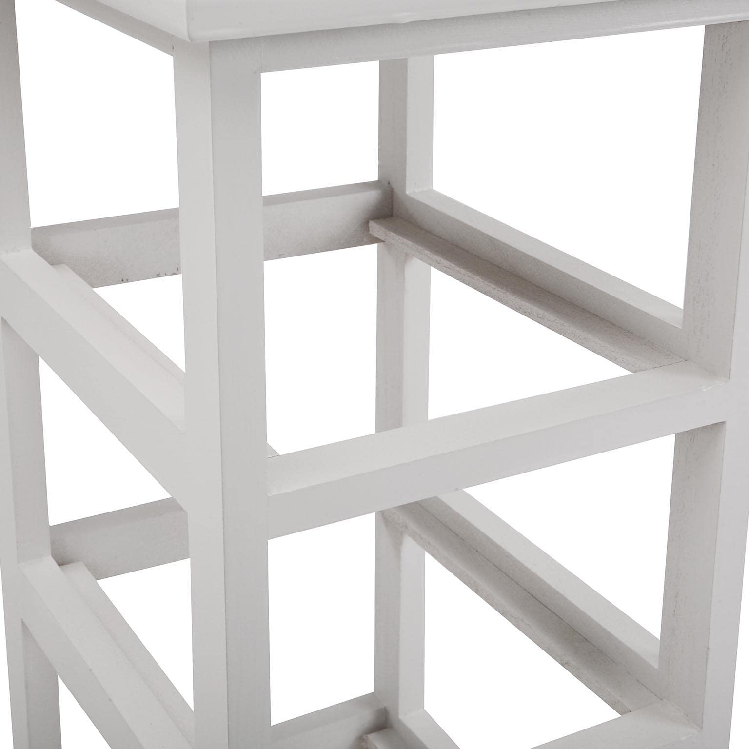 Versa Ohai Mueble para el Baño Auxiliar, Cajonera con 4 cajones para almacenaje, Medidas (Al x L x An) 72 x 30 x 25 cm, Madera, Color Blanco