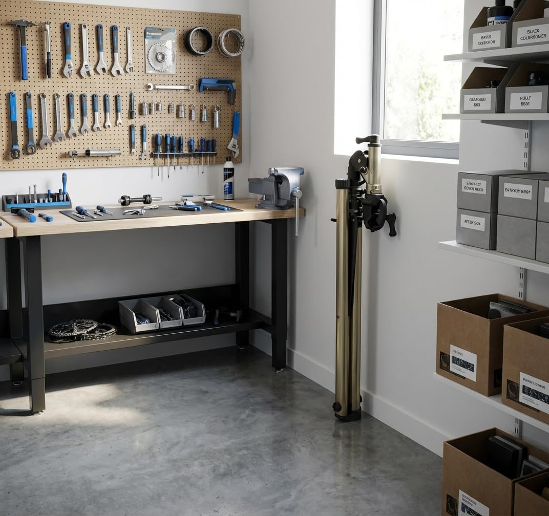 Soporte bicicleta taller con capacidad de carga de 50 kg/110 lb, altura ajustable,soporte reparación bicicleta con un soporte giratorio de 360 grados, fabricado en aleación de aluminio