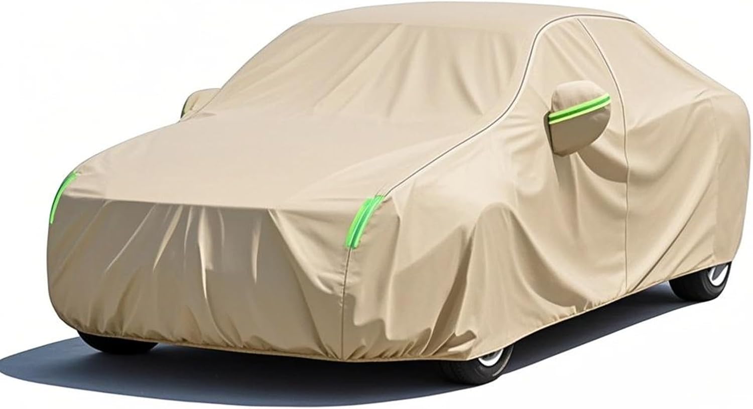 Waterproof Car Cover, for Buick Rainier (2004-2007), All Weather Full Car Cover Snowproof Windproof Sun Dust UV Protection, Beige