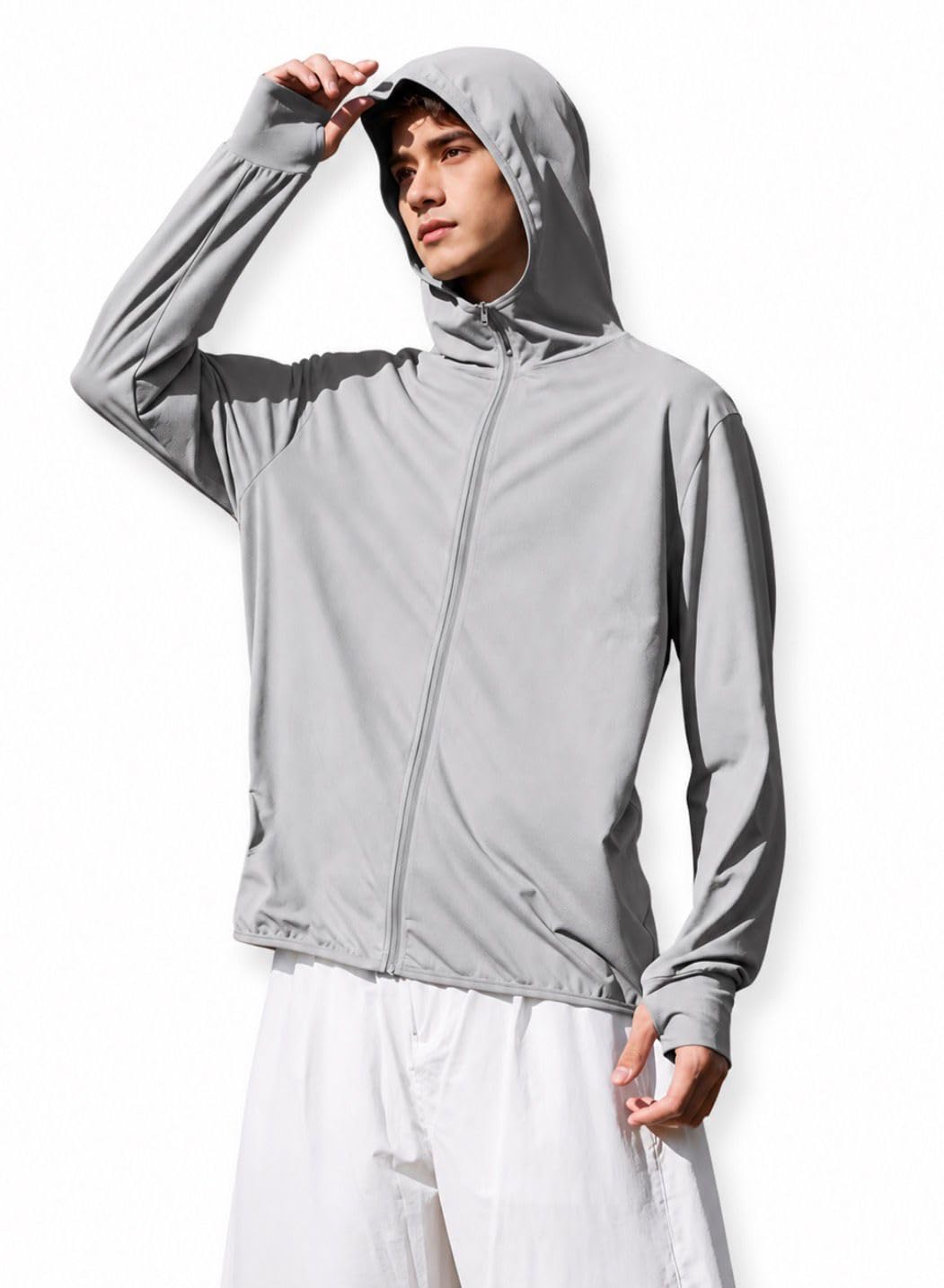 be savage UPF 50+ Summer Sunscreen Jacket For Men Lightweight Anti- Tan Breathable Outdoor Biker Running Jacket-picture-26