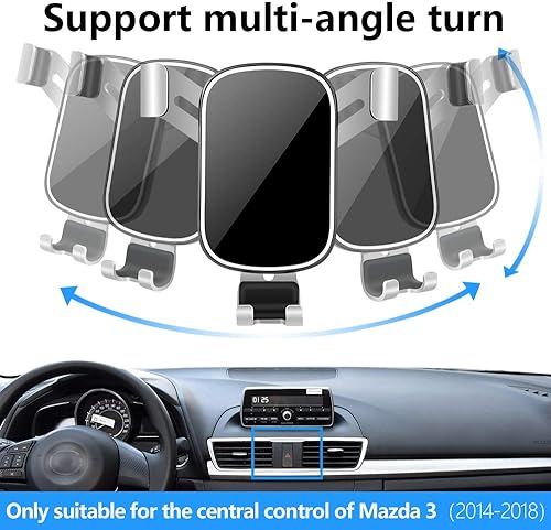 Miniatura 5 de LUNQIN - Soporte para teléfono de coche para Mazda 3 Sedan 2014 2015 2016 2017 2018 y Mazda-3 Hatchback 2014-2018 Auto Interior Accesorios Mejor