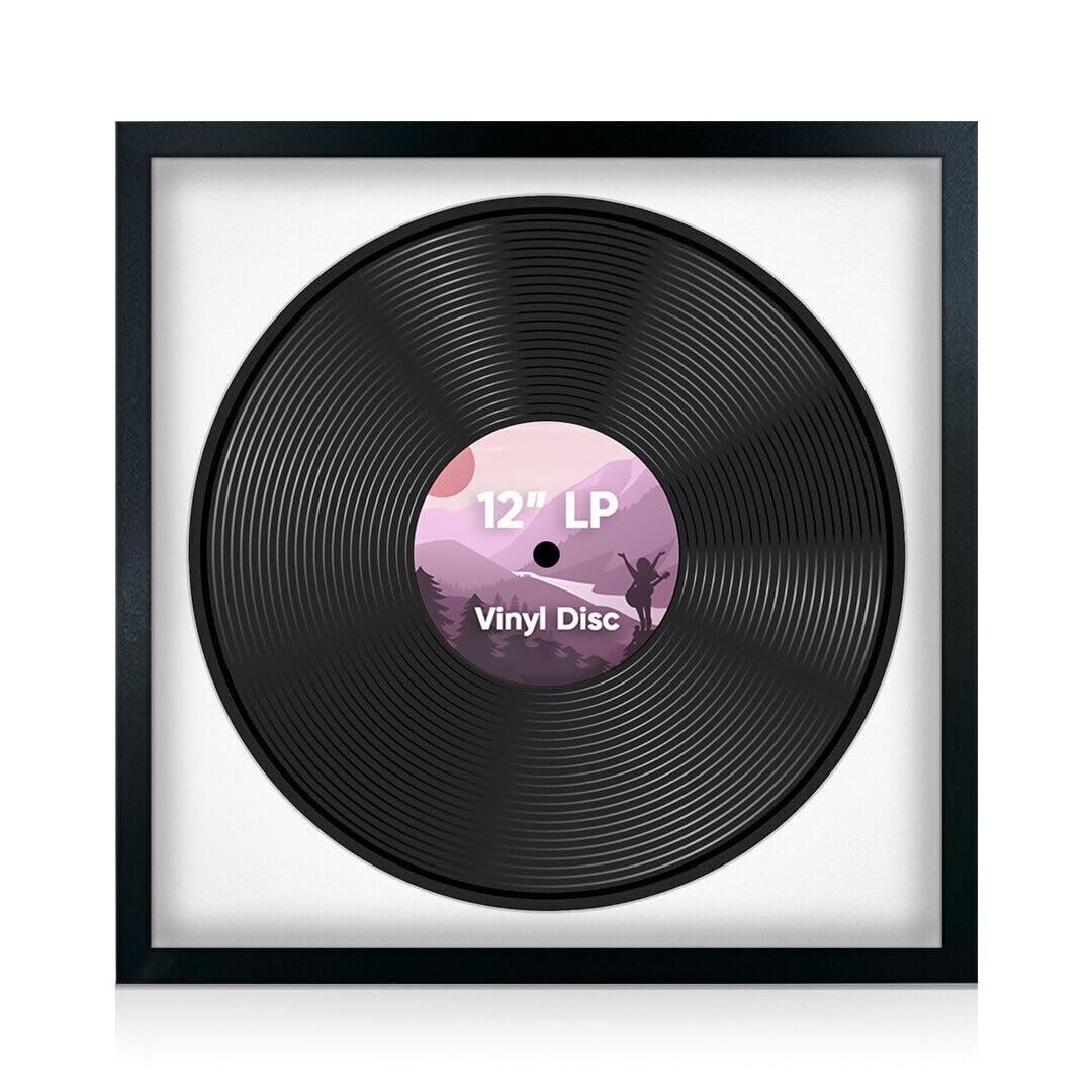 Alison Kingsgate 16x16 Black Vinyl Record Frame for LP Disc โ image 1
