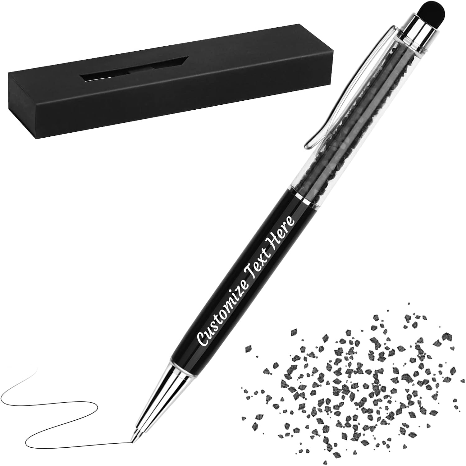 2in1 Personalisiert KristallKugelschreiber,Kugelschreiber mit Text