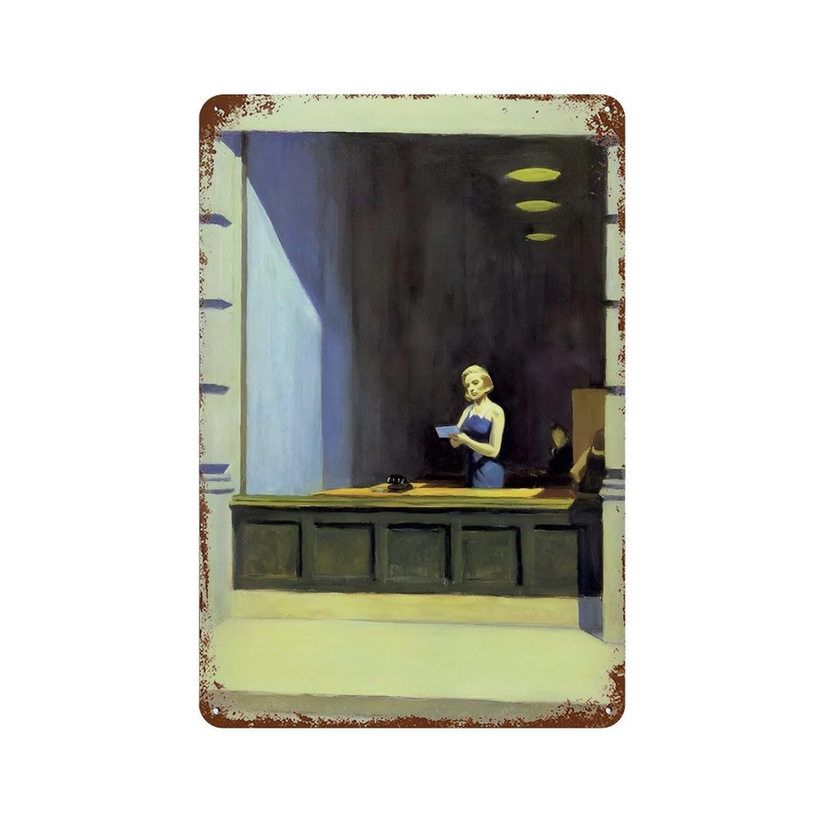 xiaoxiaoshen Edward Hopper Famous Oil (14) Wall Decor Art Metal Tin Poster Modern Home Decor Art Home Bar Shop Decorations Vintage Sign 30x20cm