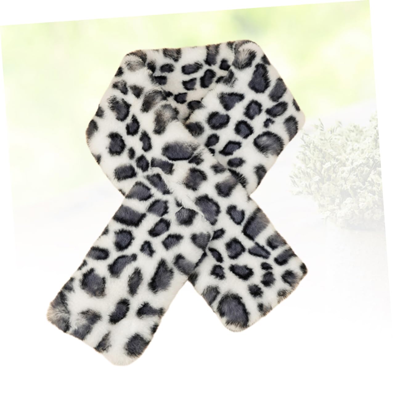 CALLARON 3pezzi Foulard Leopardo Autunno Inverno Scarf Calda Protezione Freddo Scarf Casual Per Donne Bianco