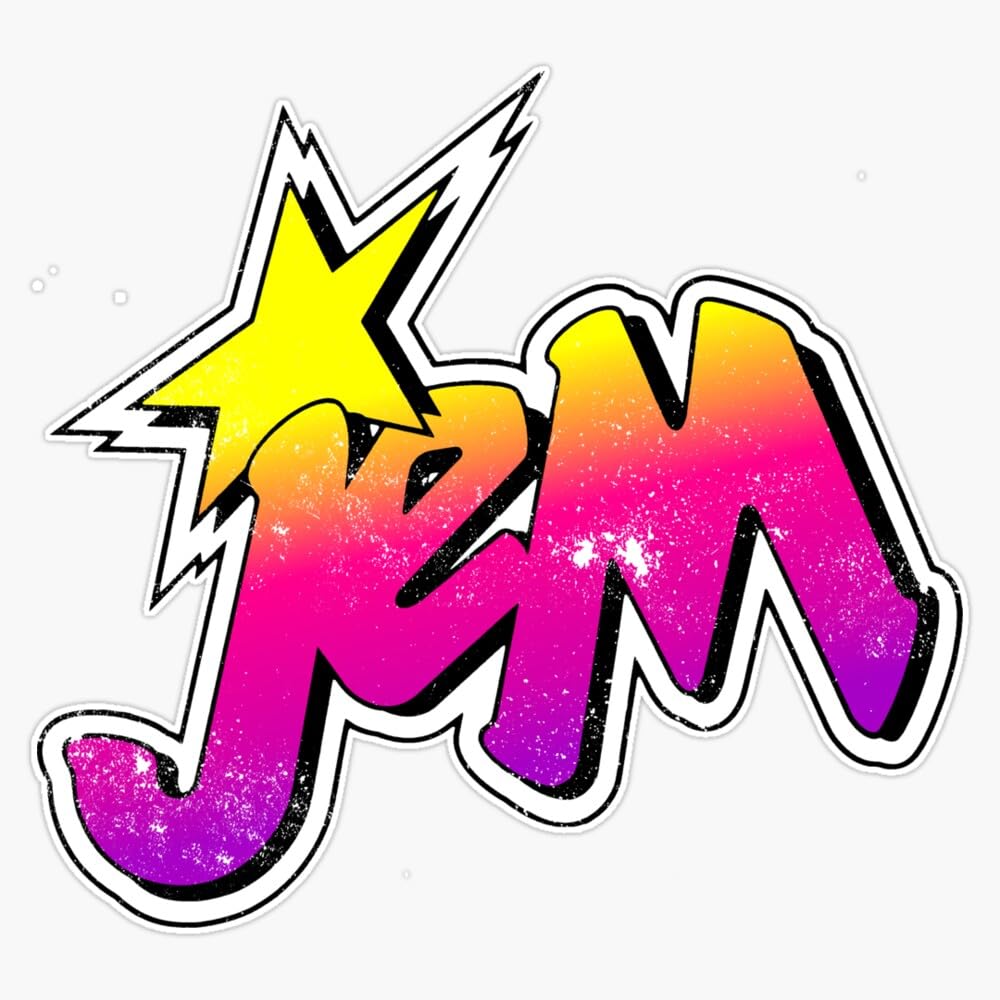 Jem 80's Tee Window Bumper Sticker Decal 5"
