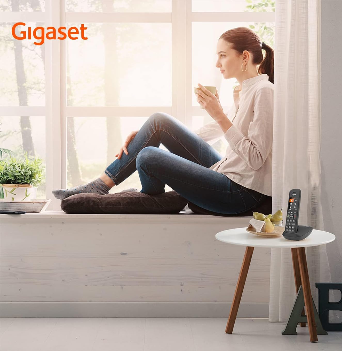 Gigaset C575A Duo Schnurlose DECT-Telefone mit Anrufbeantworter großes Farbdisplay schwarz Deutsche Version