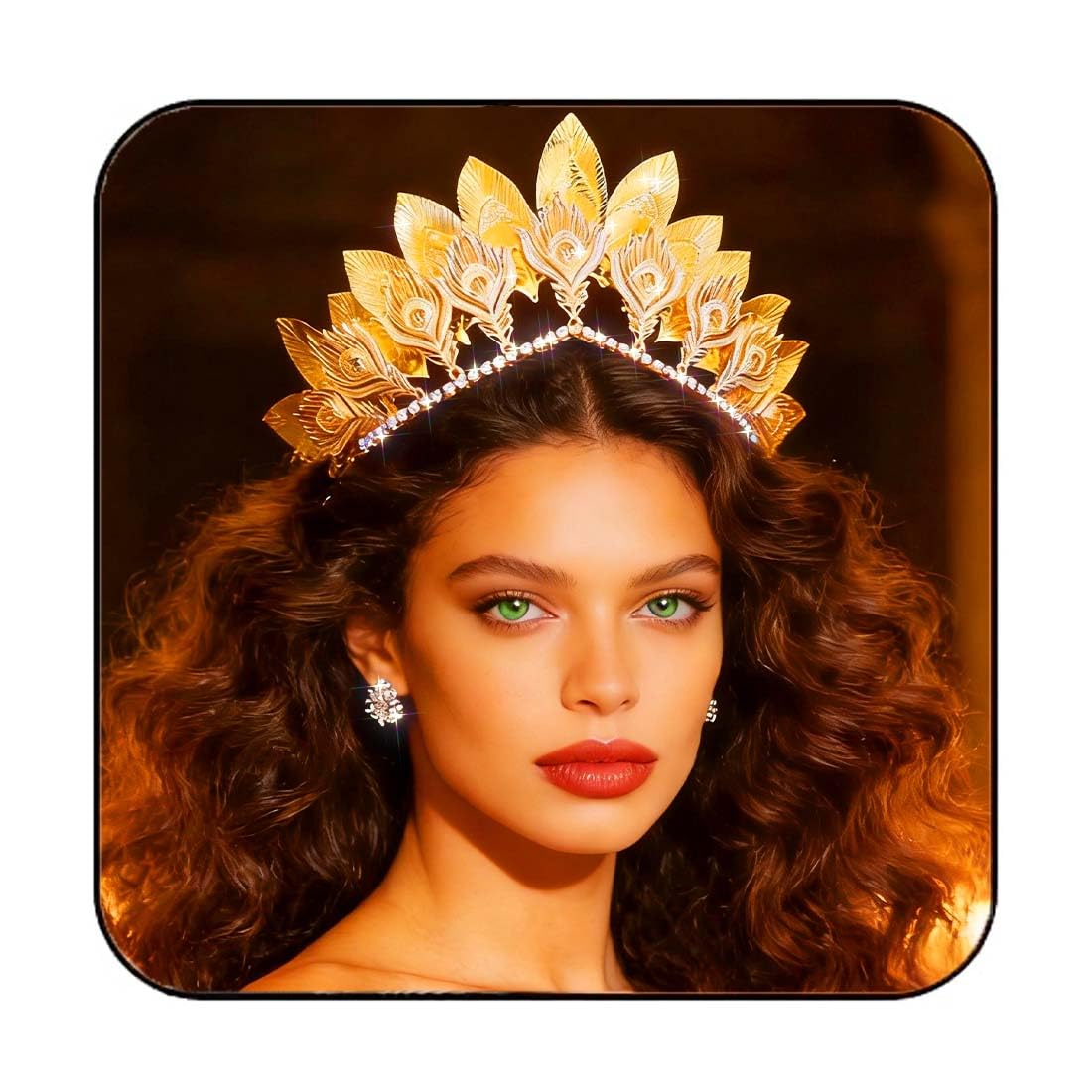 Fashband Corona de hojas doradas, diadema de María, diosa, hojas, coronas, tocado de fiesta, novia, cosplay, disfraz de Halloween