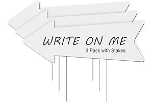 Blank Arrow Yard Signs with Stakes, Perfect for a Variety of Events