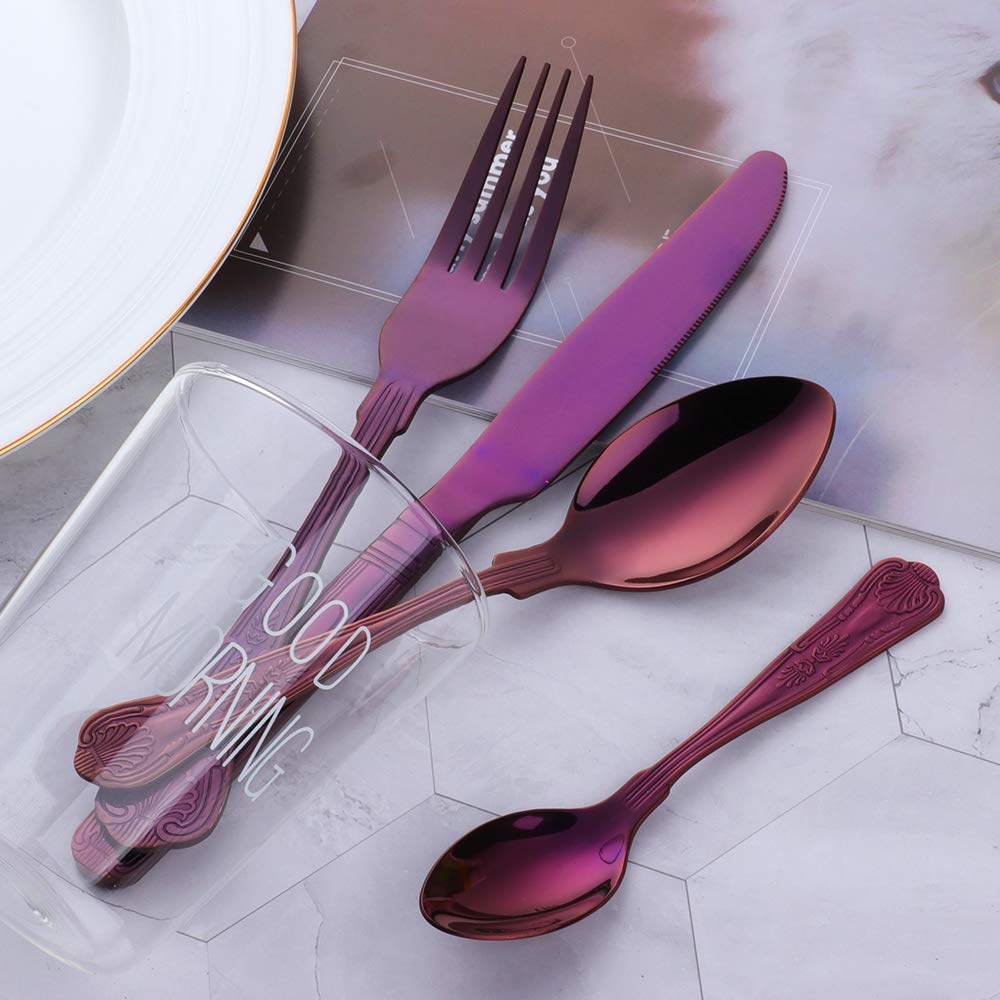 Buyer Star - Set di posate in acciaio inox, 16 pezzi, set di posate in