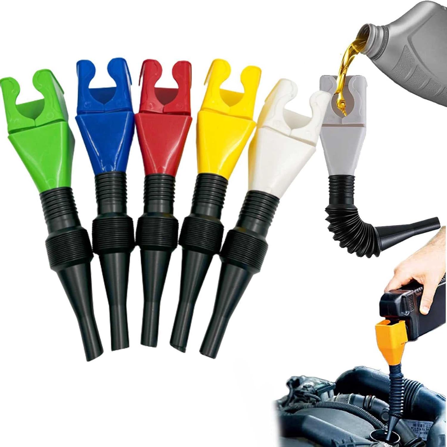 Flexible Funnels for Automotive Use, Portable Moldable