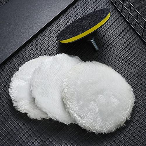 Image of VOLTZ VZ-CP1600 Electric Hand Polisher's M14 Hookpad & Wool Polishing Buffing Pad Wheel 125 MM for Attachments