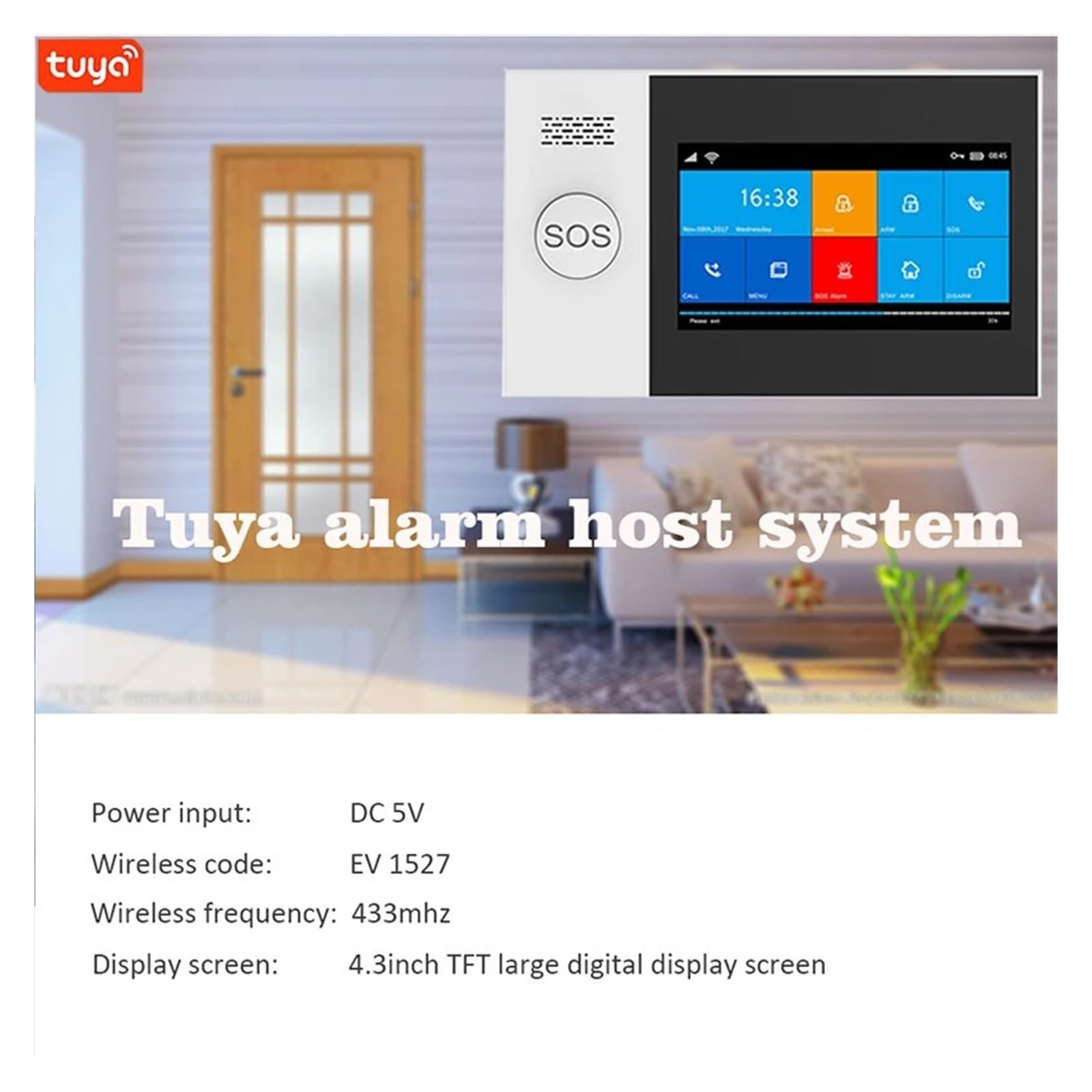 Bezprzewodowy System Alarmowy W Domu WIFI Dla Aplikacji Tuya Smart Life Z Inteligentnym Czujnikiem Ruchu I Drzwi Kompletny System Alarmowy(F)