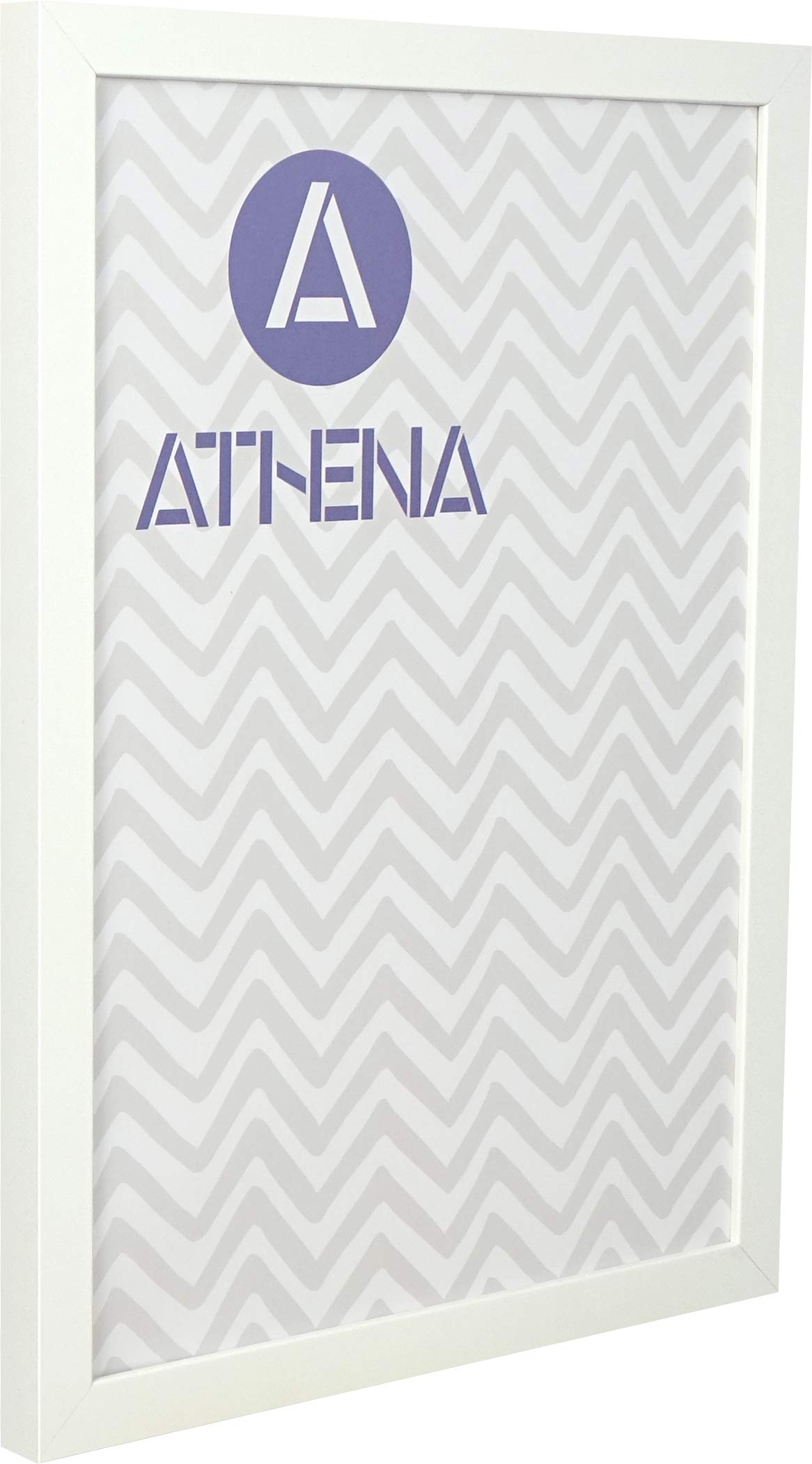 Athena White Matt Thin Block Premium Wood Picture Frame A3-29.7 X 42 Cm A3 Frame - Photo Frame - A3 Frame Matt With Clear Styrene Sheet & Wall Mounted Hook – 42 X 29.7 Cm