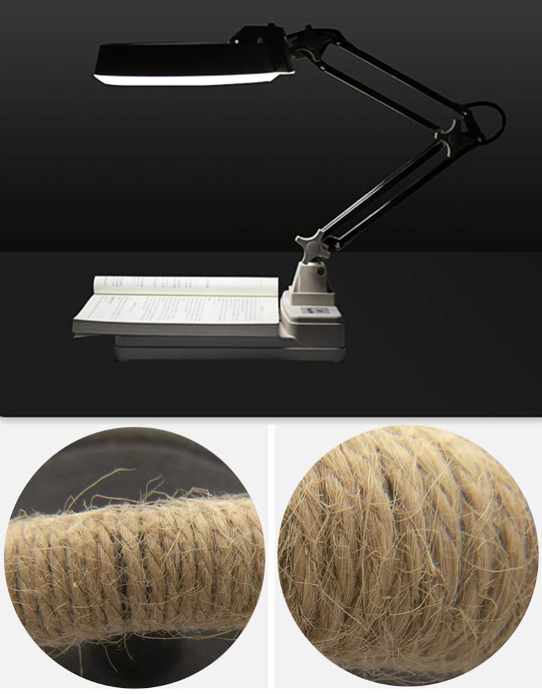 Lupa LED 3X/5X/8X/10X, Lupa de 127 mm con Soporte de lámpara LED, Altura Ajustable, para Mesa o Escritorio. Lupa iluminada para Lectura, Manualidades y Pasatiempos.