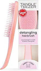 Tangle Teezer - Escova de cabelo desembaraçadora The Wet Detangler para texturas grossas a crespas. Ideal para o uso em fios úmidos Cor: Mango Pink