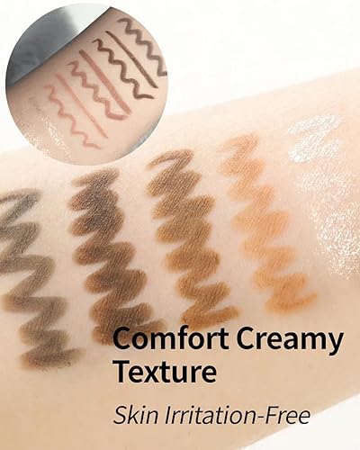 Miniatura 5 de HOLIKA HOLIKA Delineador de ojos Mellow Gliding - Delineador de ojos impermeable, a prueba de manchas con sacapuntas - Ultra cremoso, mezclable y