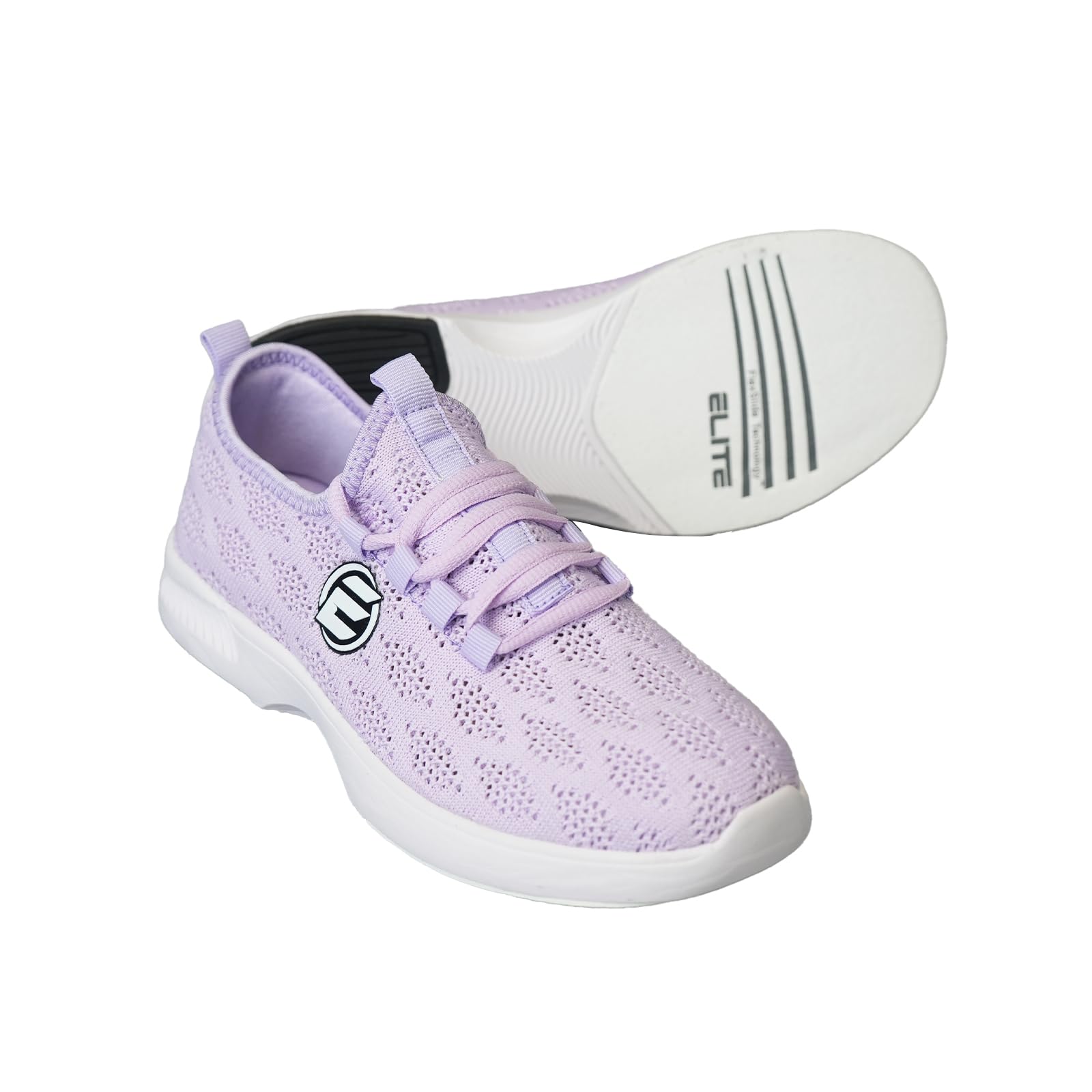 ELITE Women's Kona Slip-On Bowling Shoes - Lightweight Athletic, Breathable Knit, Universal Soles