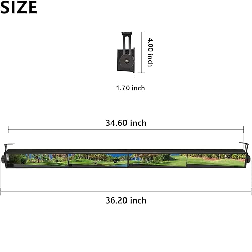 Miniatura 8 de 10L0L Carrito de golf Espejo retrovisor de 4 paneles de gran angular universal para Club Car EZGO Yamaha Carritos de golf Eliminan puntos ciegos