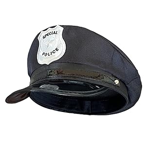 Amazon.co.jp: コスプレ警察帽子ファッション警察官コスチューム