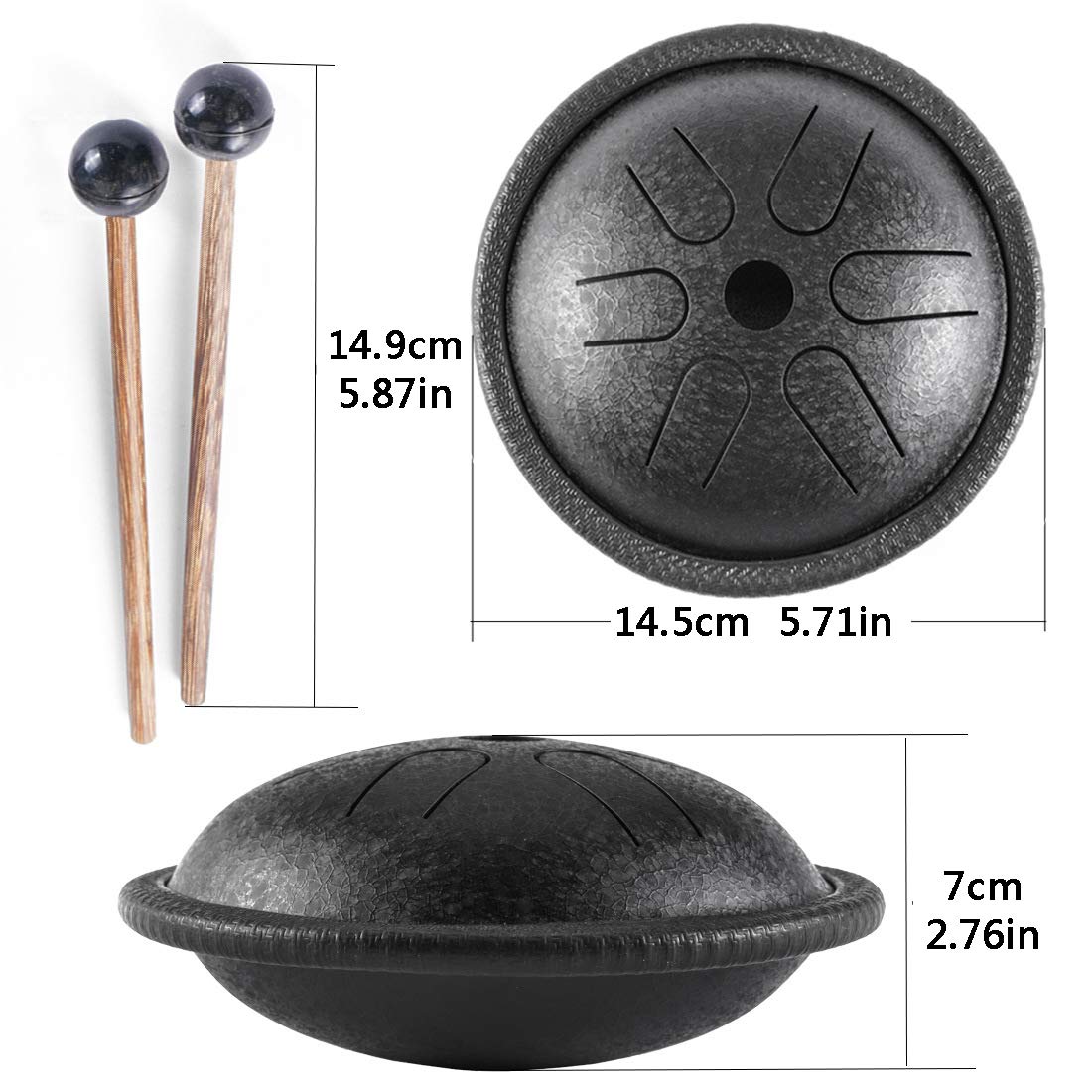 14 cm 15 cm bęben stalowy język instrument perkusyjny lotos ręczny patelnia bęben z młotkami bębenkowymi torba do przenoszenia