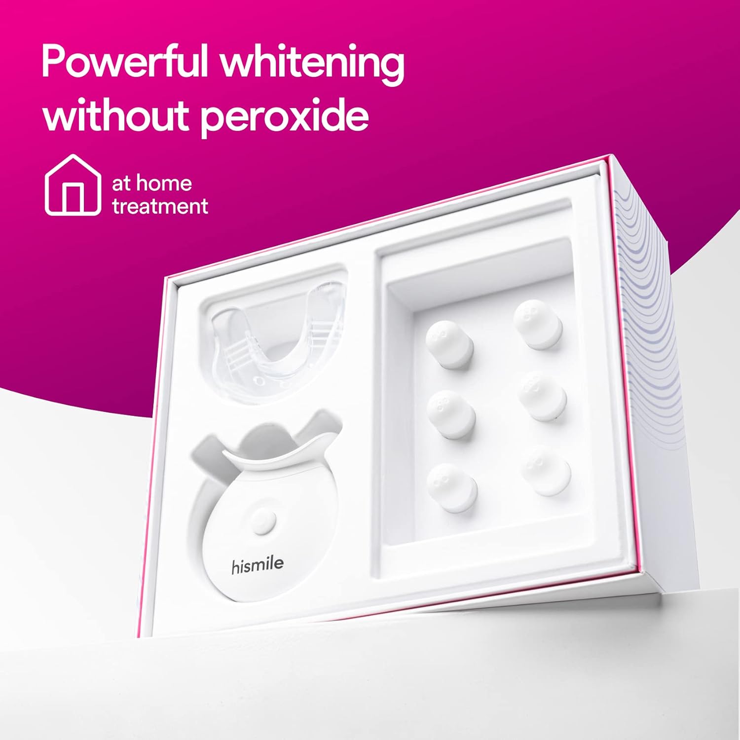 Hismile Pap+ Teeth Whitening Kit - Peroxide Free Teeth Whitening - LED Home Teeth Whitening Kit Safe for Sensitive Teeth - Clinically Tested Whitening Formula - 6 Treatments Included : Beauty & Personal Care