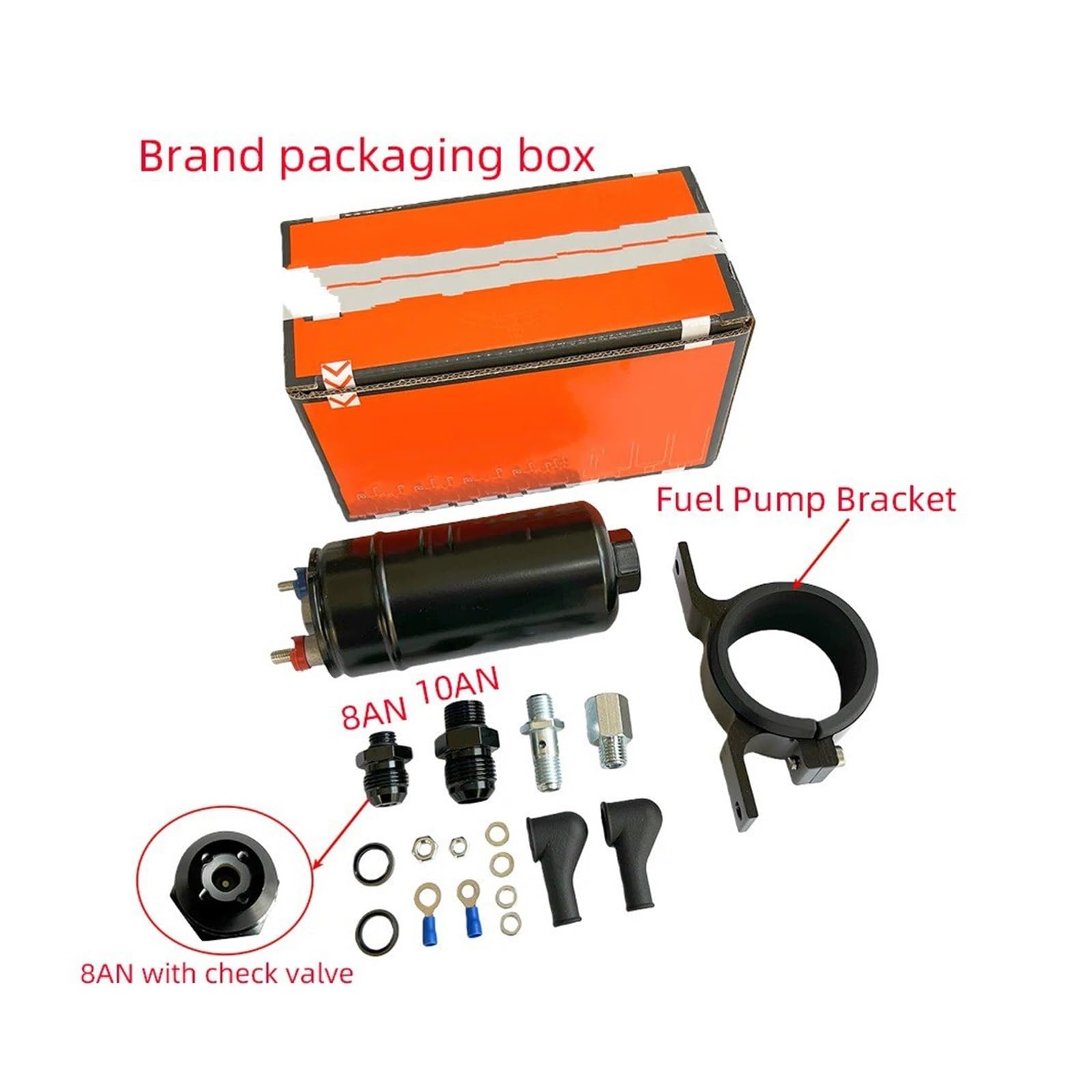 Para Carreras Coches Para Modificación Bomba Moto Gasolina | Para Línea 10AN Entrada + 8AN Con Salida Válvula Retención 044 Válvula Retención